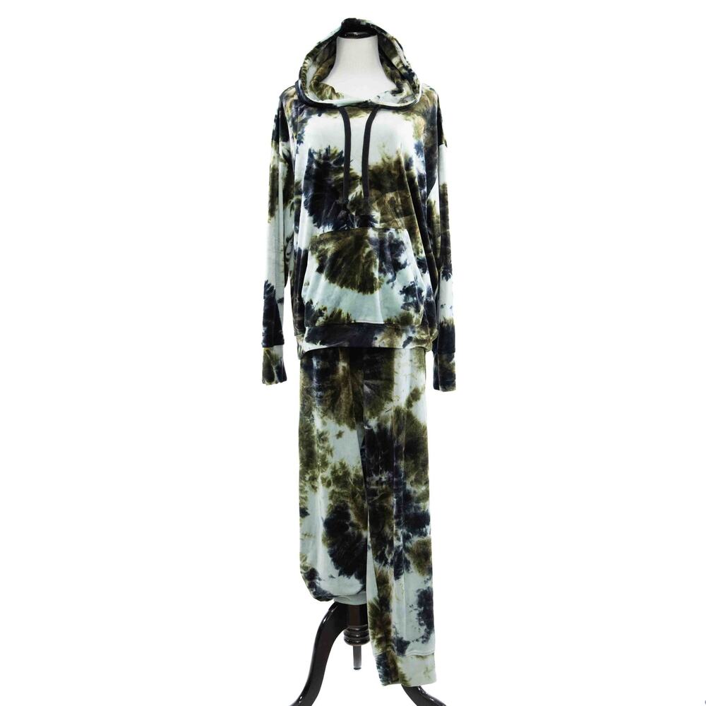 Scoop Olive Tie Dye Hoodie and Joggers Pants Set Size XL and XXL